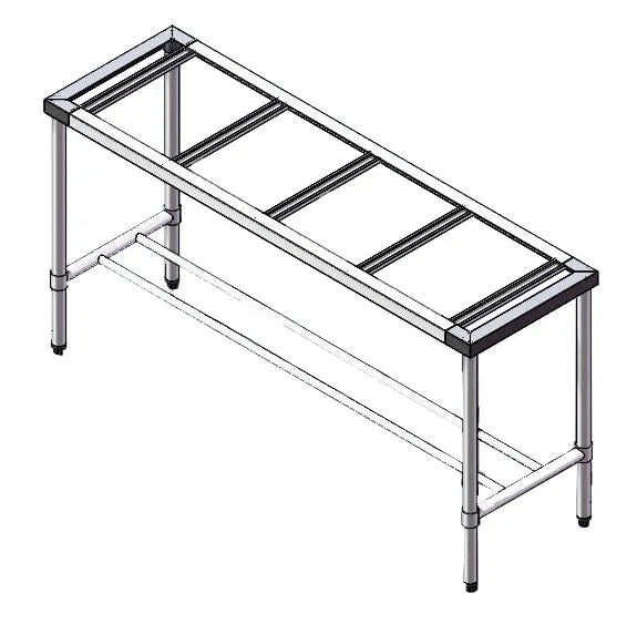 F.E.D. 0900-6-WB-S S/S Legs with Double Centre Brace - 600mm Deep