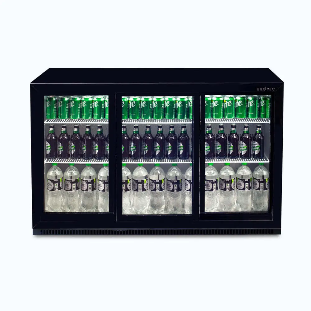 Bromic Back Bar Fridge – 307L – 3 Doors – Sliding - BB0330GDS-NR