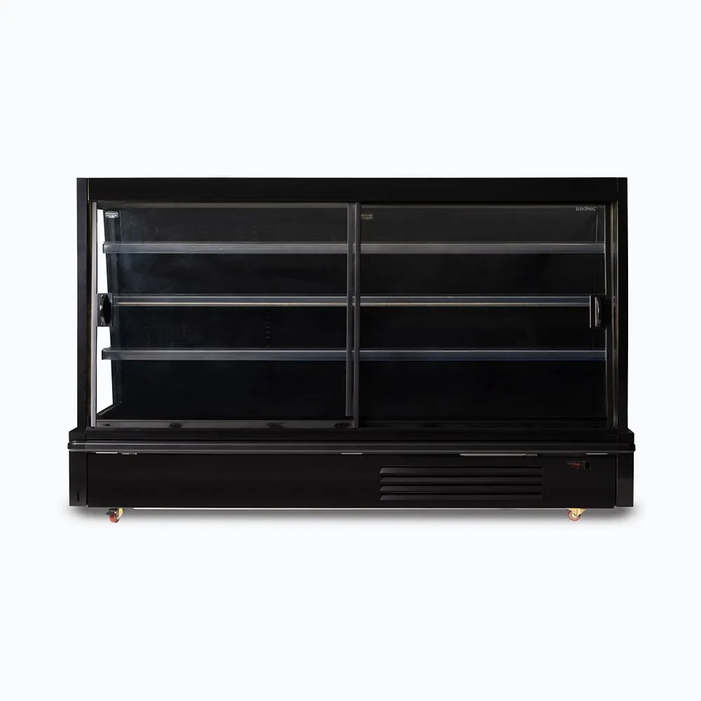 Bromic Semi Vertical Display Fridge – 2500mm – 4 Doors – Sliding - SVM2500SD-NR