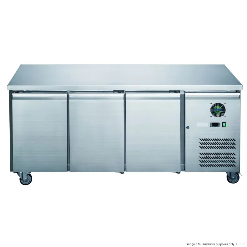 Ex-Display FED-X S/S Three Door Bench Fridge - XUB7C18S3V-NSW2174