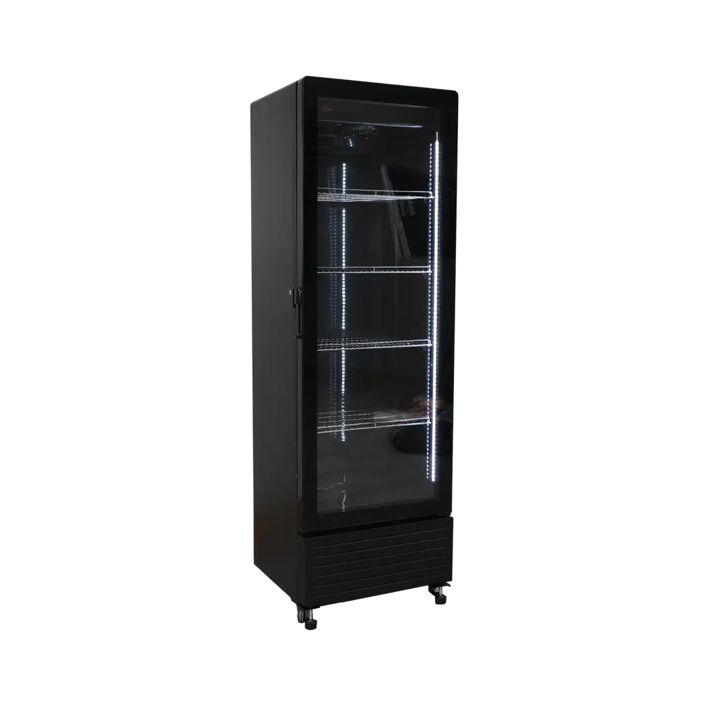 Exquisite One Glass Doors Upright Display Refrigerators – Black - DC360