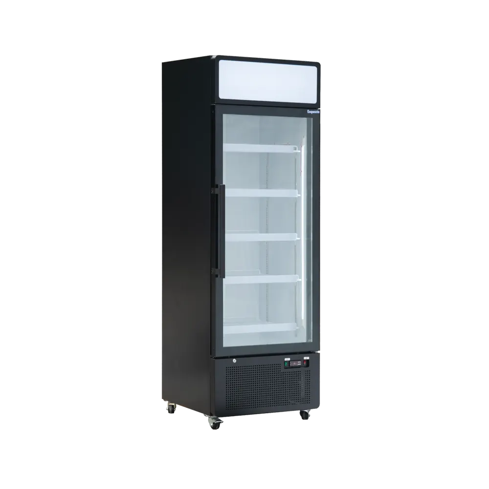 Exquisite One Glass Door Upright Display Refrigerators – Black - DC440PB