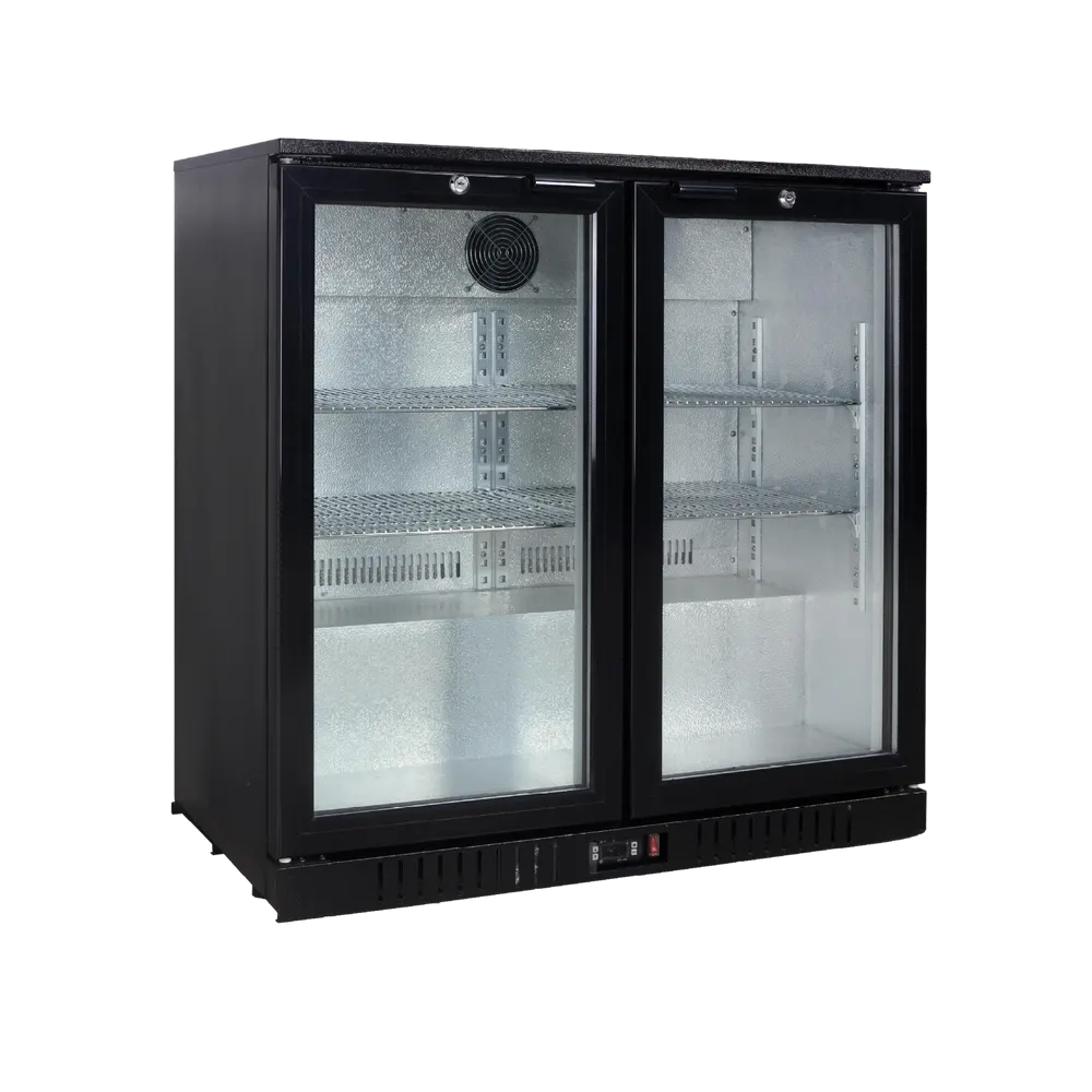 Exquisite Two Swing Doors Backbar Display Fridge - Low Height - UBC210L
