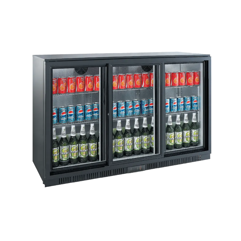 Exquisite Three Sliding Doors Backbar Display Fridge - UBC330S