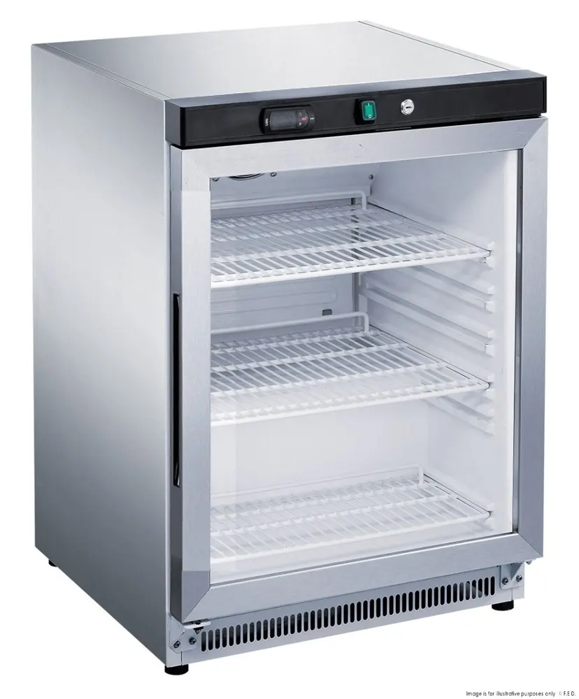FED-X 130L Bar Fridge/Cooler Glass Door - XR200SG