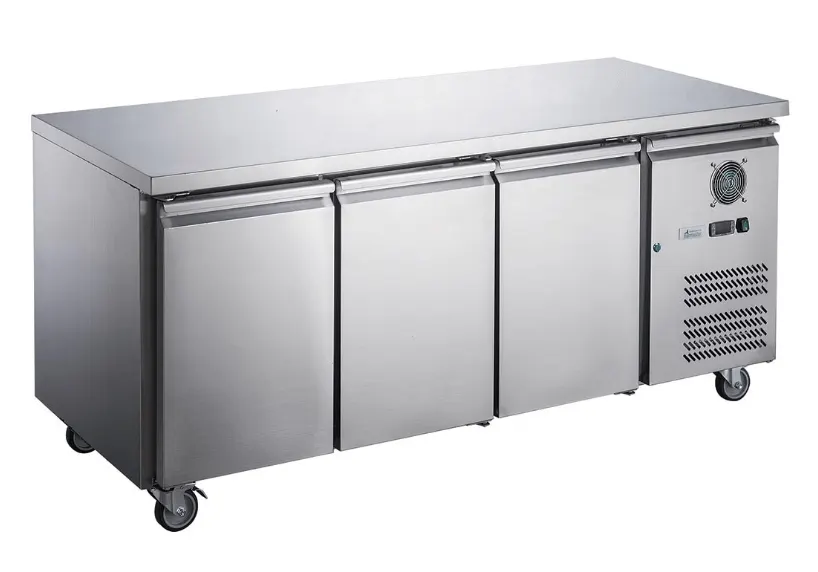 FED-X S/S Three Door Bench Freezer - XUB7F18S3V