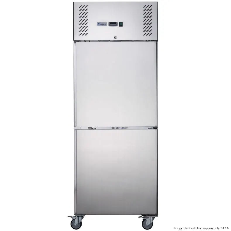 Ex-Showroom: FED-X S/S Two half Door Upright Freezer - XURF600S1V-QLD313