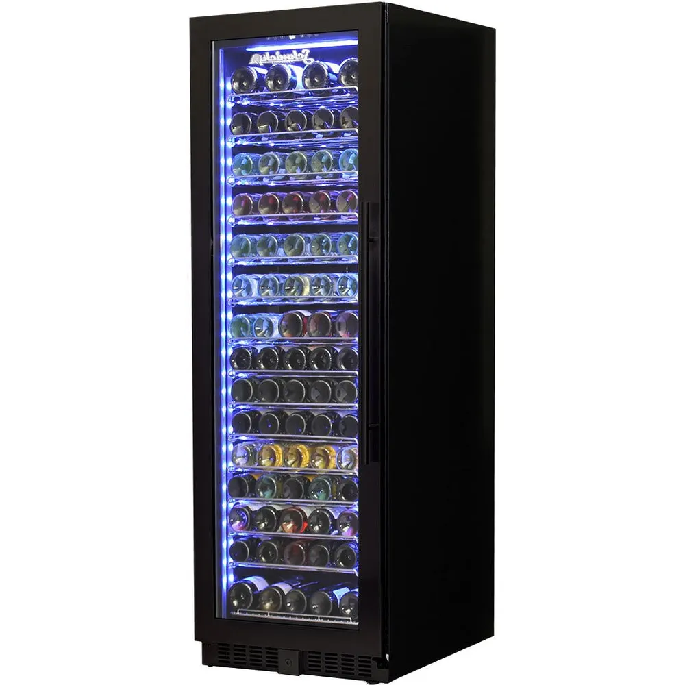 Schmick Upright Black Glass Door Wine Refrigerator - Model BD425LW-B