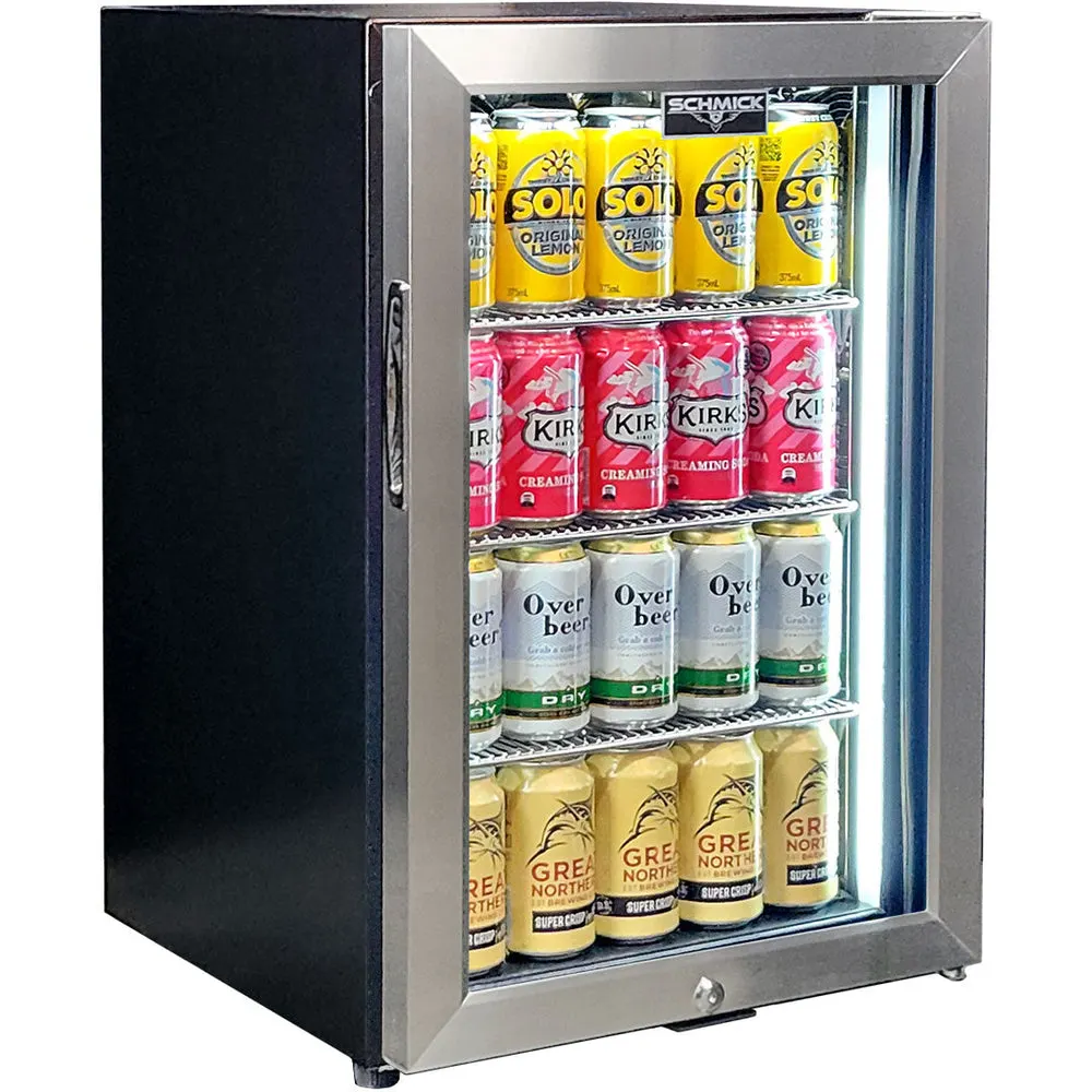 Classy Quiet 69Ltr Triple Glazed Bar Fridge With Blue and White Led - Model SK68R-SS