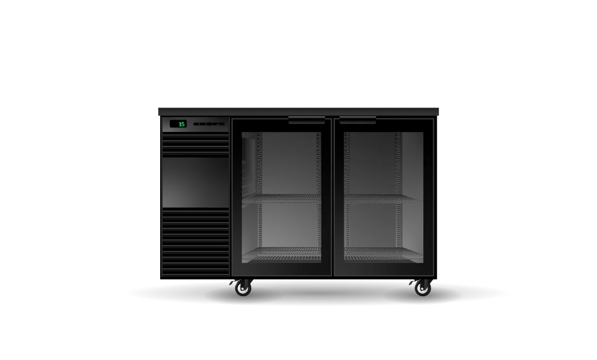 Skope BackBar 2 Glass Swing Door Fridge - BB.2.GSW