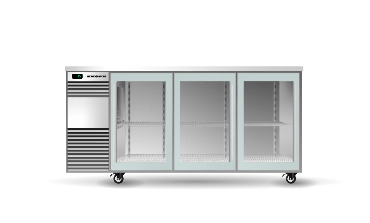 Skope BackBar 3 Glass Sliding Door Fridge - BB.3.GSL