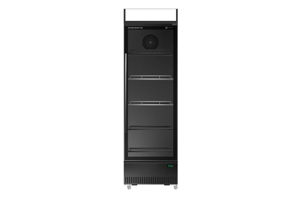 Skope ActiveCore 1 Glass Door Display or Storage Fridge, Lit Sign - BME400N-AC