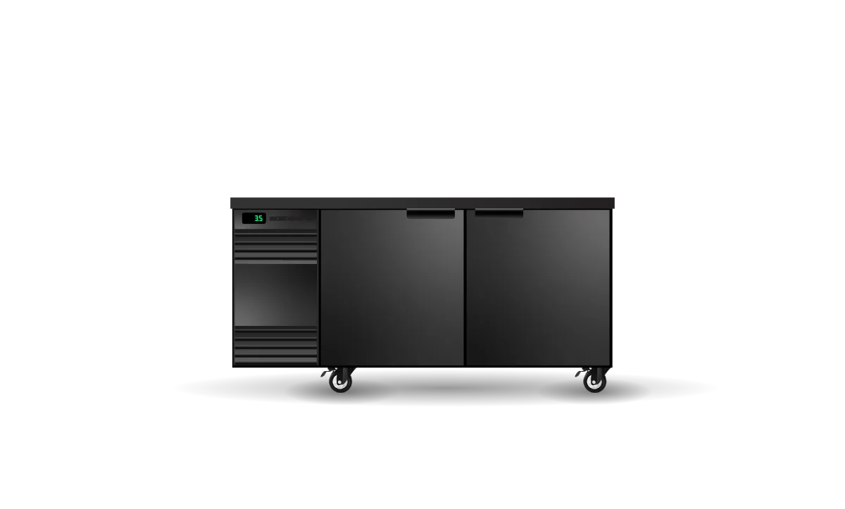 Skope BackBar 2 Solid Swing Door CounterLine Fridge - CL.2.SSW
