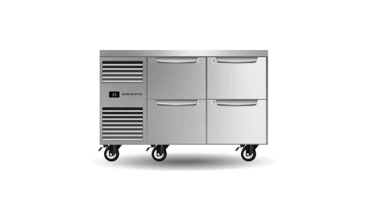 Skope ProSpec 4 Drawer, 2 Bay, Underbench GN 1/1 Fridge - PG11.UBR.2.D4