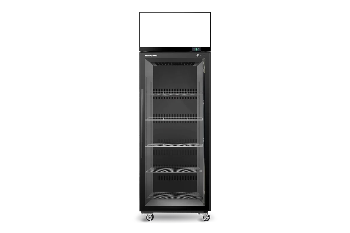 Skope ActiveCore 1 Glass Door Display or Storage Fridge, Lit Sign - SKT650N-AC