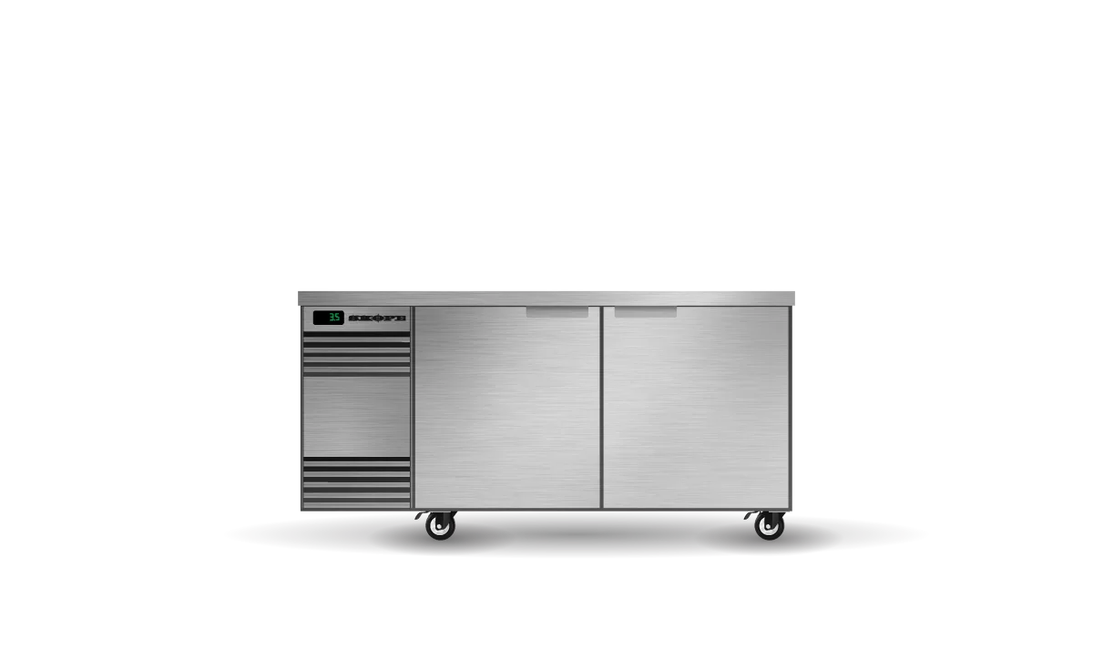 Skope BackBar 2 Solid Swing Door SlimLine Fridge - SL.2.SSW