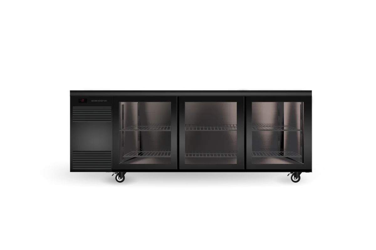 Skope BackBar 3 Glass Sliding Door SlimLine Fridge - SL.3.GSL