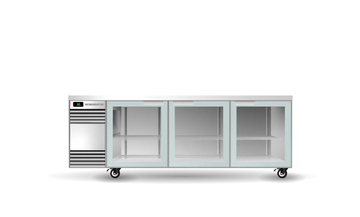 Skope BackBar 3 Glass Swing Door SlimLine Fridge - SL.3.GSW