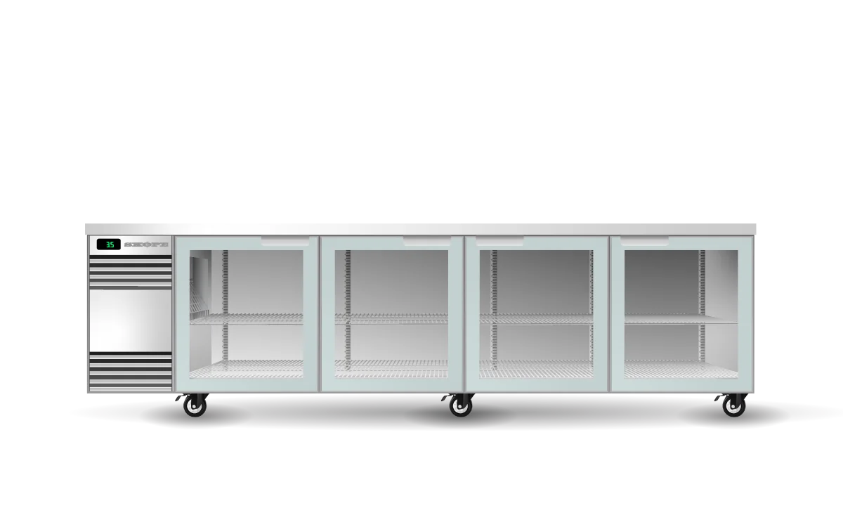Skope BackBar 4 Glass Swing Door SlimLine Fridge - SL.4.GSW