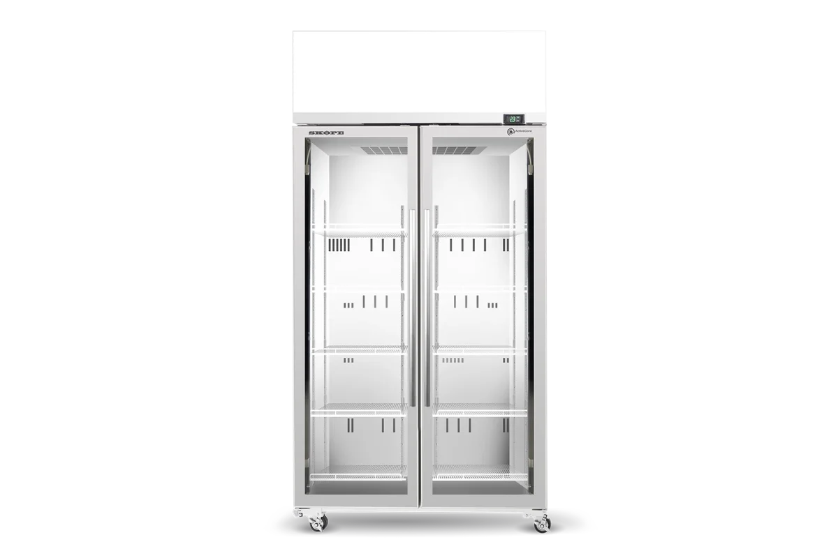 Skope ActiveCore 2 Glass Door Display or Storage Fridge, Lit Sign - TME1000N-AC