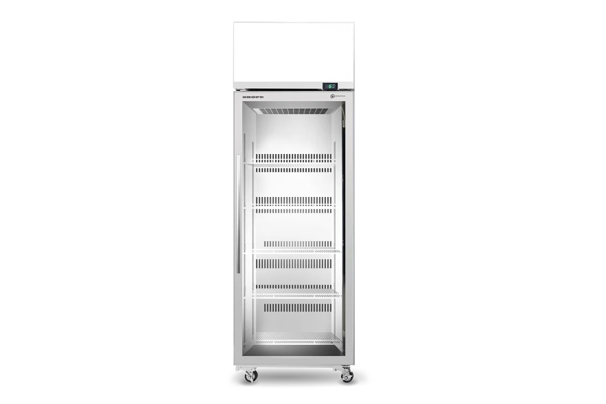 Skope ActiveCore 1 Glass Door Display or Storage Fridge, Lit Sign - TME650N-AC