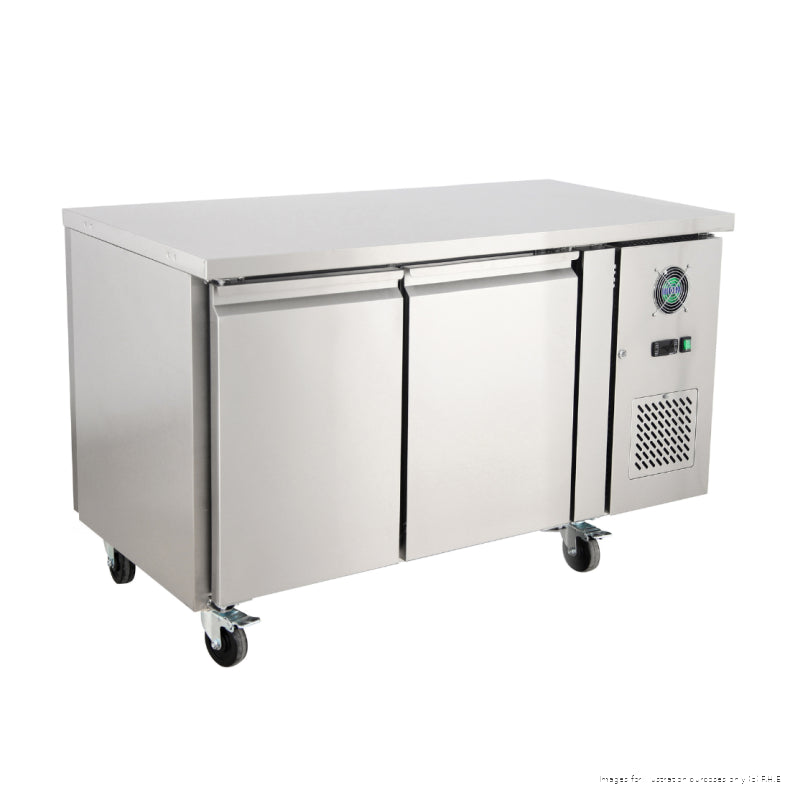 Thermaster 216L 2x2 Solid Door Pass-Through Ventilated GN 1/1 pan Refrigerated Island Counter - GN2100TNC