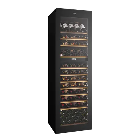 Vintec VWD190FAB-L - 120-Bottle Dual Zone Wine Cabinet Slot-in Push-to-open